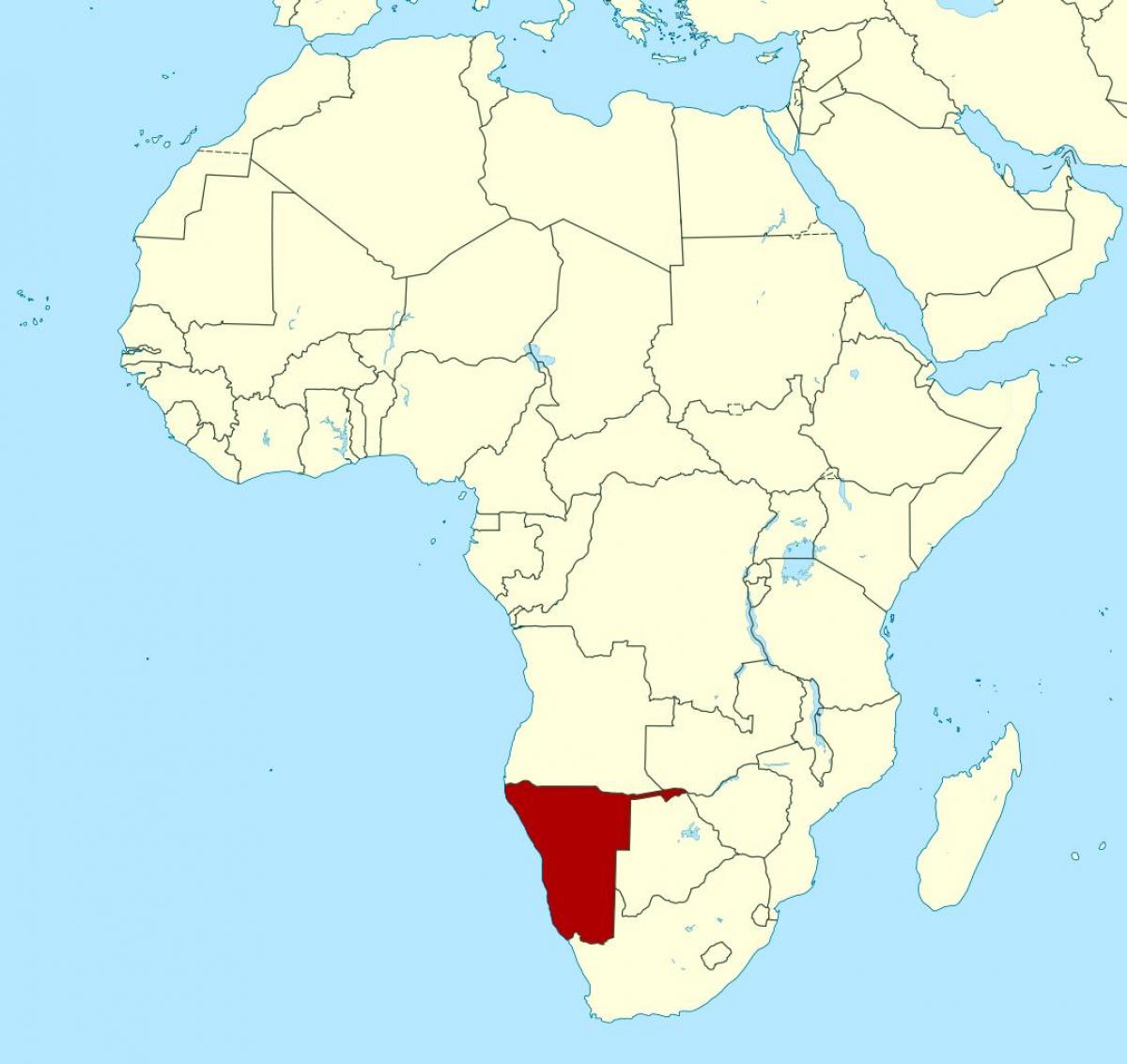 નકશો નામિબિયા આફ્રિકા